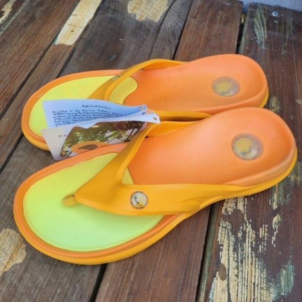 Hawaiian Jellys Ultra Comfort Papaya Unisex Flip Flop Sandal Sz 11